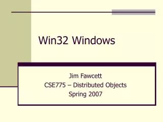 Win32 Windows