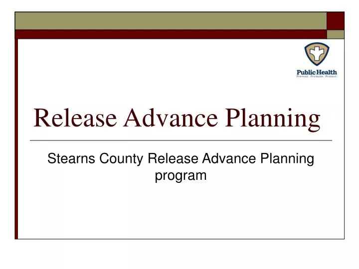 release advance planning