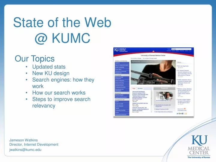 state of the web @ kumc