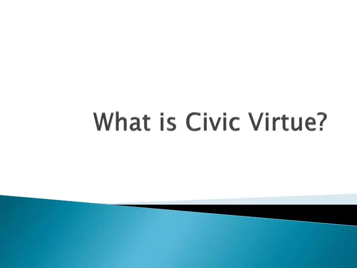 what is civic virtue