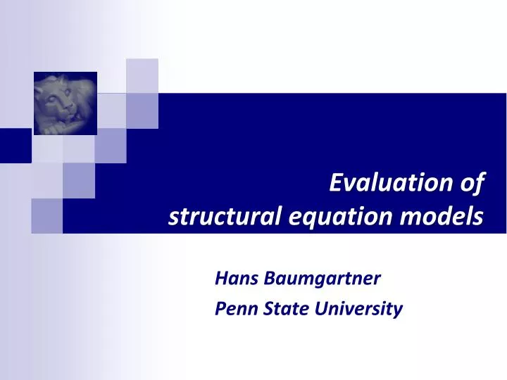 evaluation of structural equation models