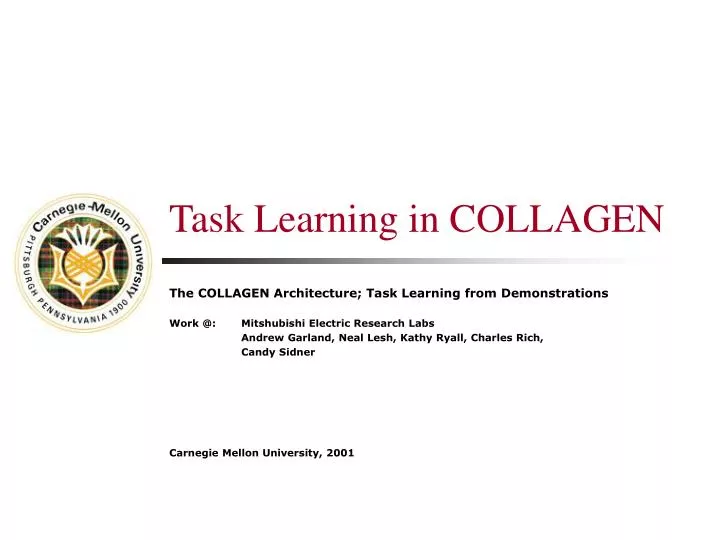 task learning in collagen