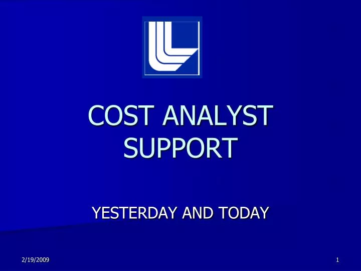 cost analyst support