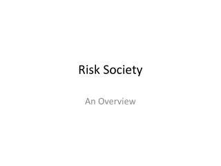 Risk Society