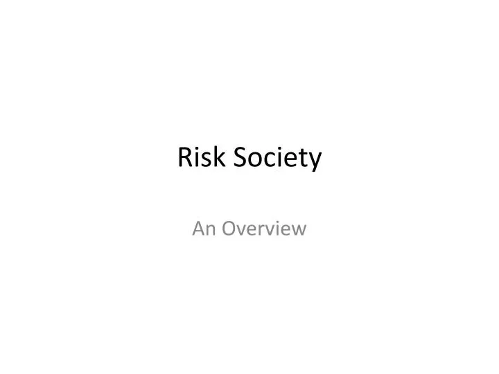 risk society