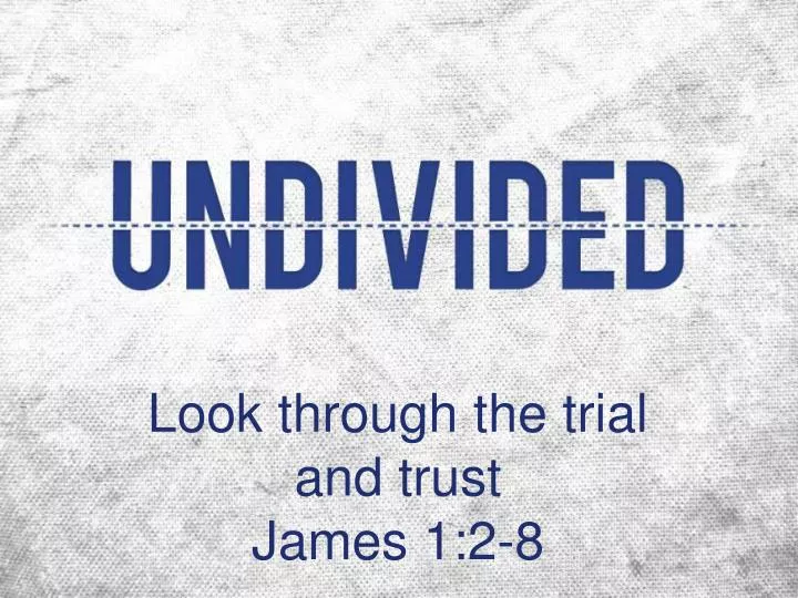 look through the trial and trust james 1 2 8