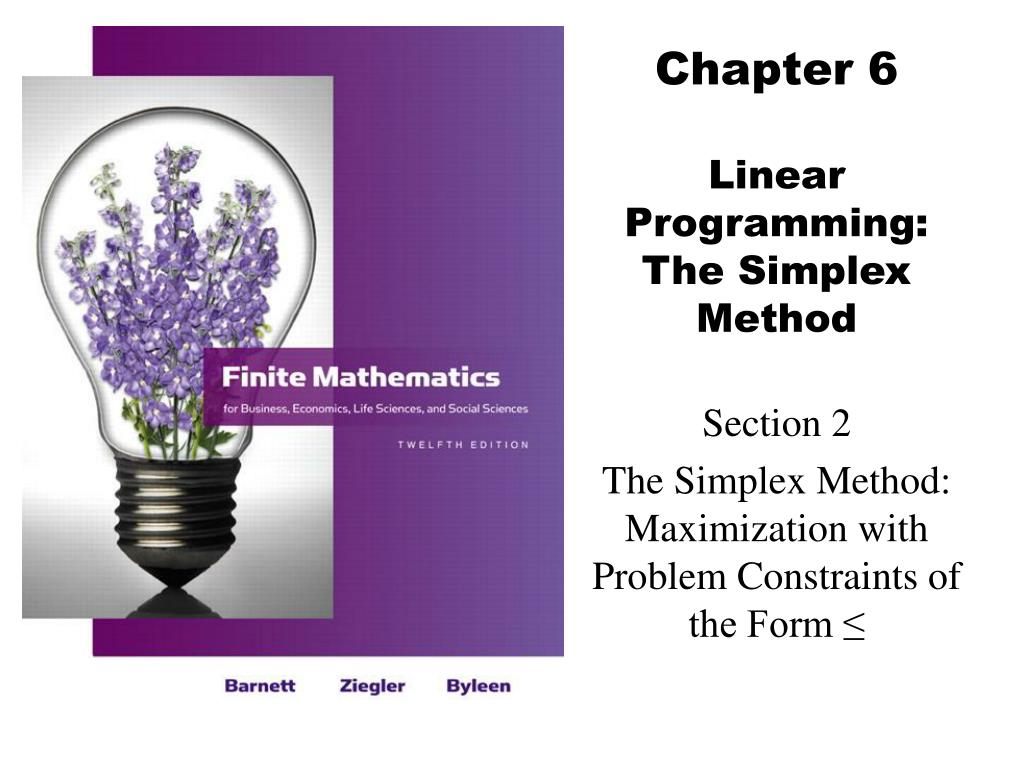 PPT - Chapter 6 Linear Programming: The Simplex Method PowerPoint ...