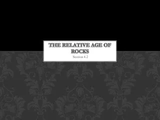 the relative age of rocks