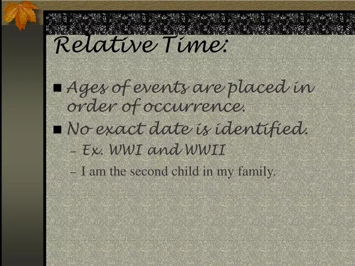 relative time