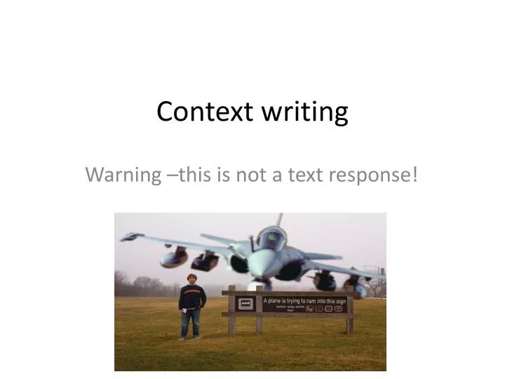 context writing