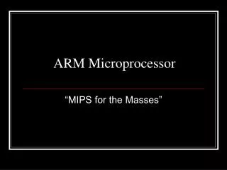 ARM Microprocessor