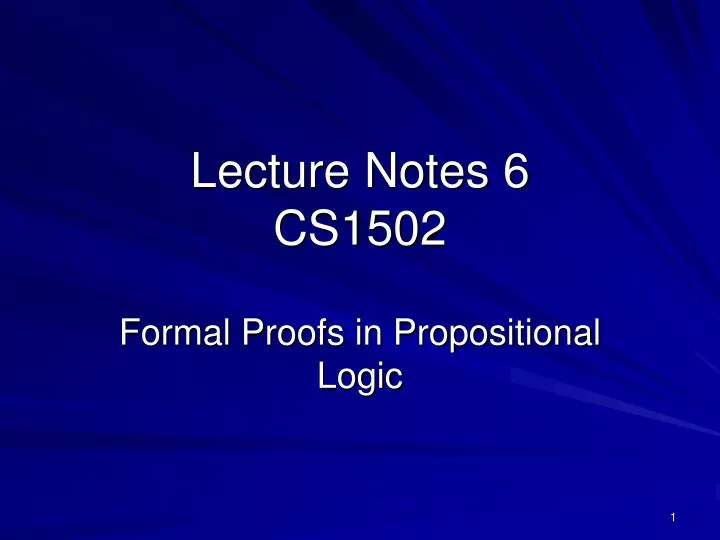 lecture notes 6 cs1502