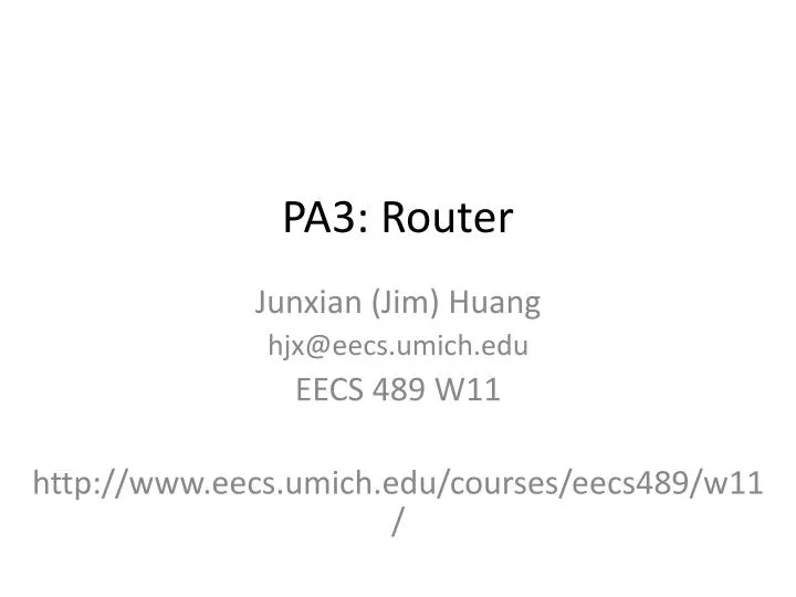 pa3 router