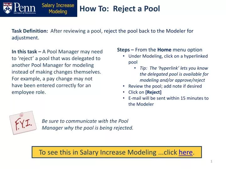 how to reject a pool