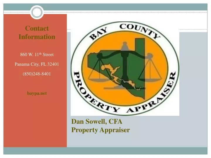 dan sowell cfa property appraiser