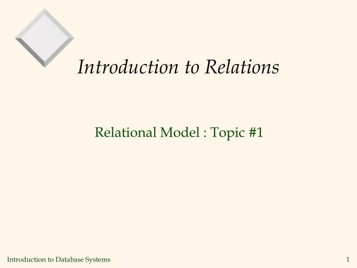 introduction to relations