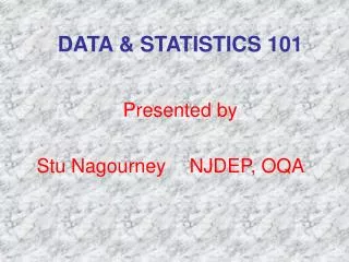 DATA &amp; STATISTICS 101