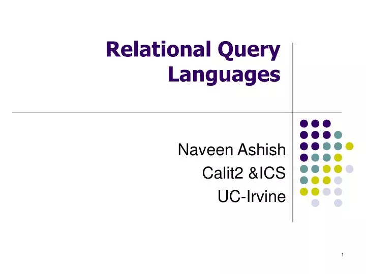 relational query languages