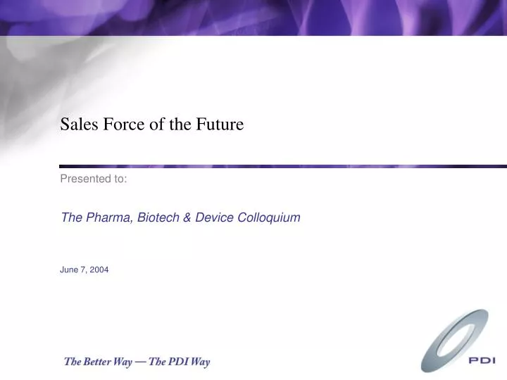 sales force of the future