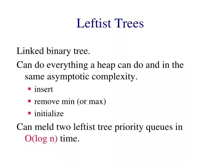 leftist trees