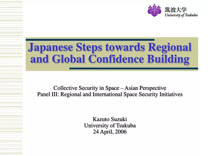 japanese steps towards regional and global confidence building