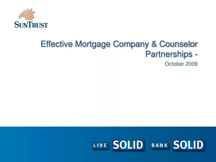 effective mortgage company counselor partnerships