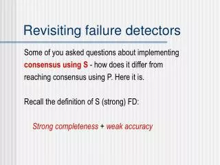 Revisiting failure detectors