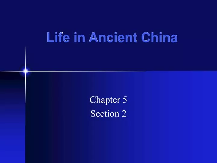 life in ancient china