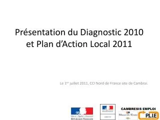 pr sentation du diagnostic 2010 et plan d action local 2011
