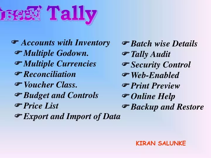 tally presentation pdf free download
