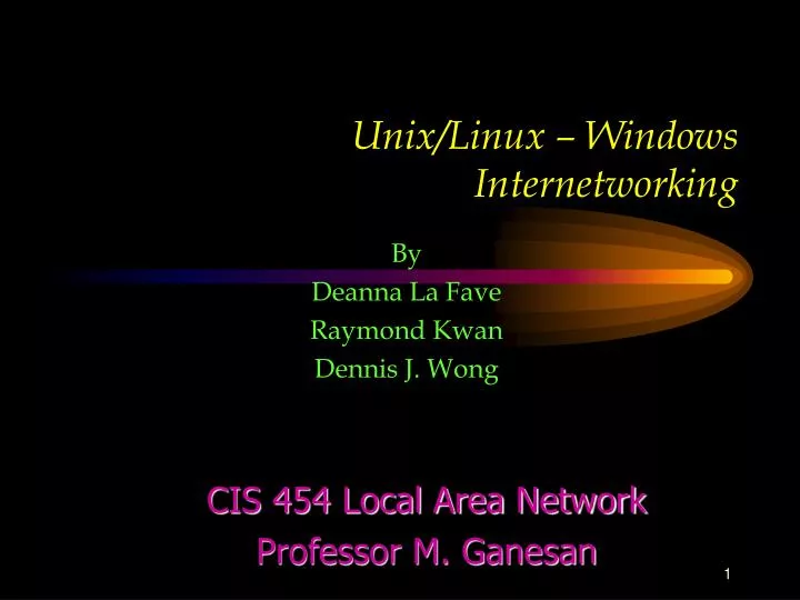 unix linux windows internetworking