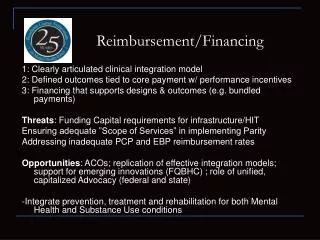 Reimbursement/Financing