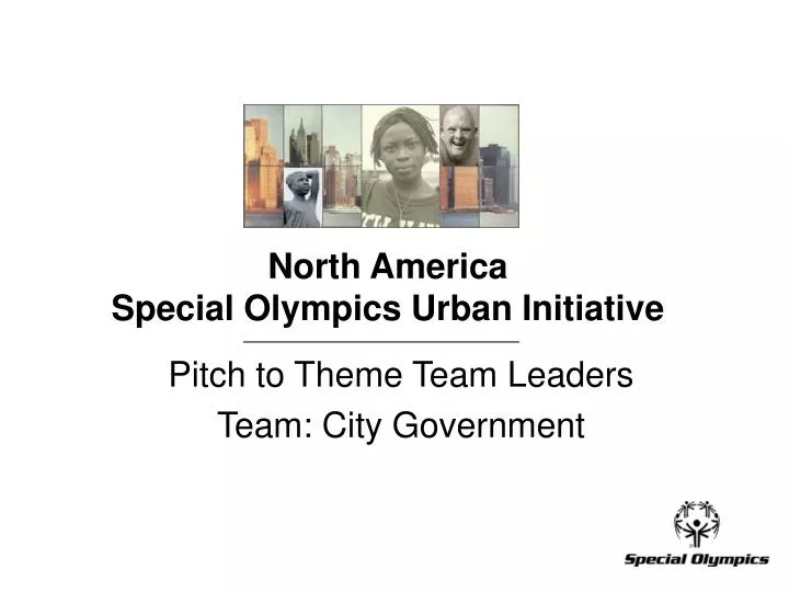 north america special olympics urban initiative