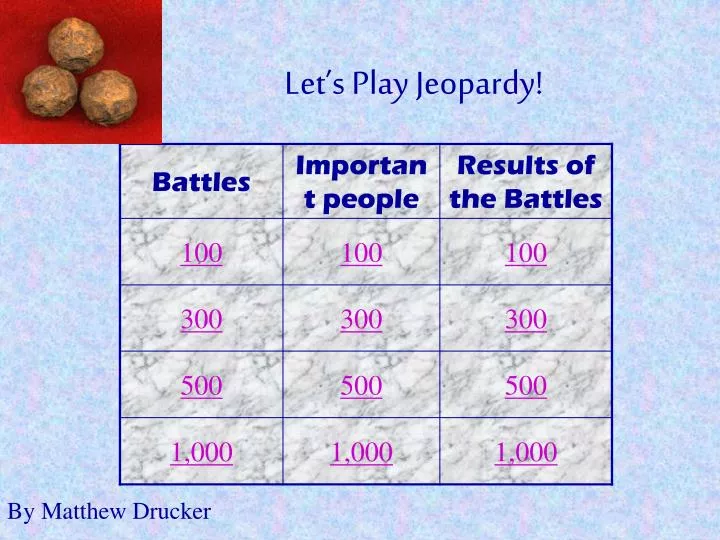 let s play jeopardy