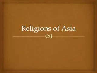 Religions of Asia