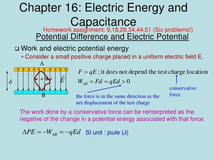 chapter 16 electric energy and capacitance