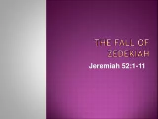 The Fall of Zedekiah