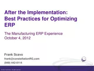 After the Implementation: Best Practices for Optimizing ERP