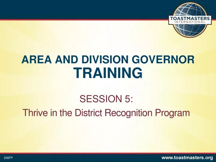 area and division governor training