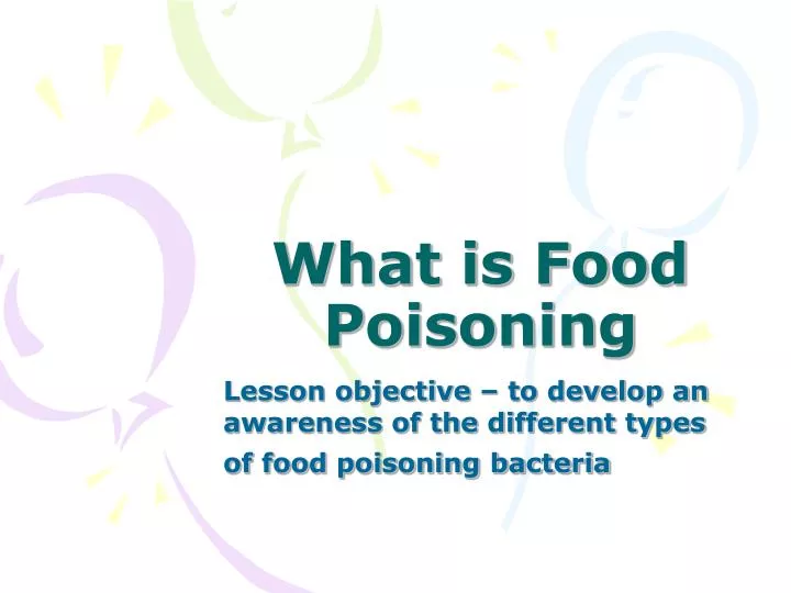 what is food poisoning