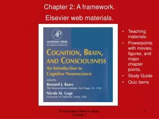 Chapter 2: A framework. Elsevier web materials.