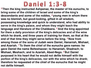 Daniel 1:3-8