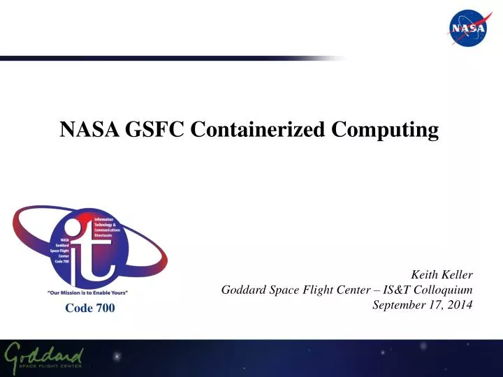 nasa gsfc containerized computing
