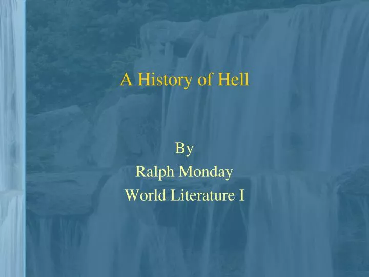 a history of hell
