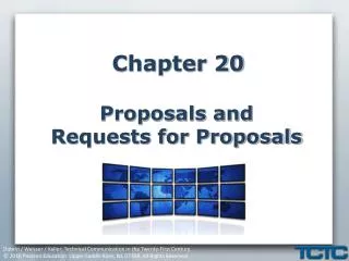 Chapter 20 Proposals and Requests for Proposals