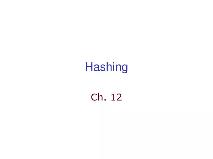 hashing