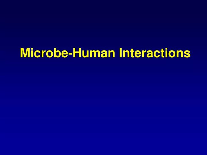 microbe human interactions