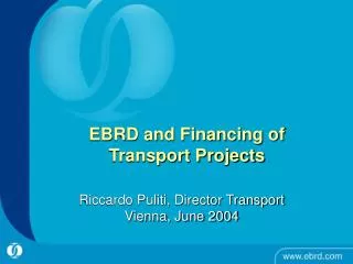 EBRD and Financing of Transport Projects