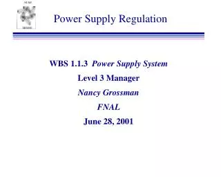 Power Supply Regulation