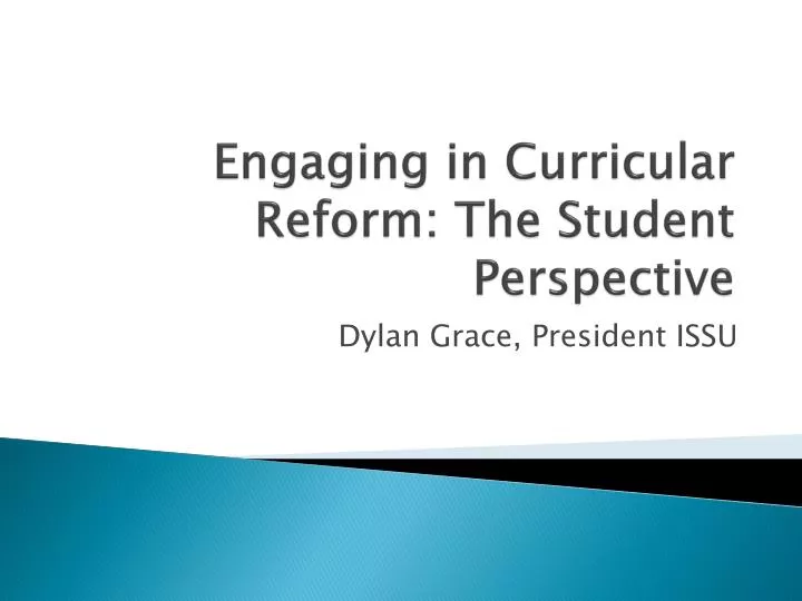 engaging in curricular reform the student perspective